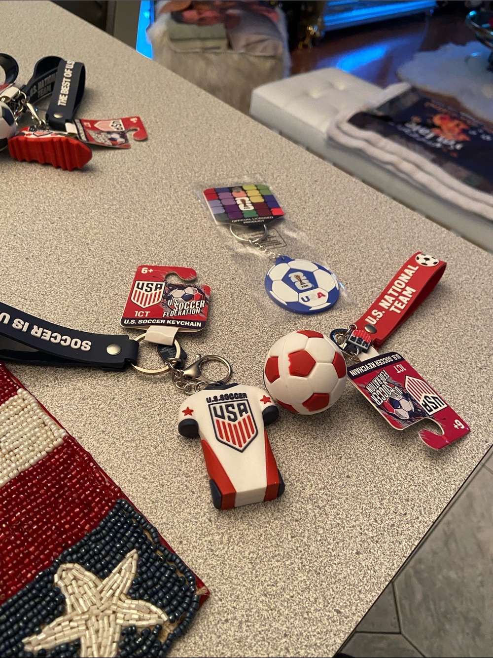 USA Soccer Red & White accessories